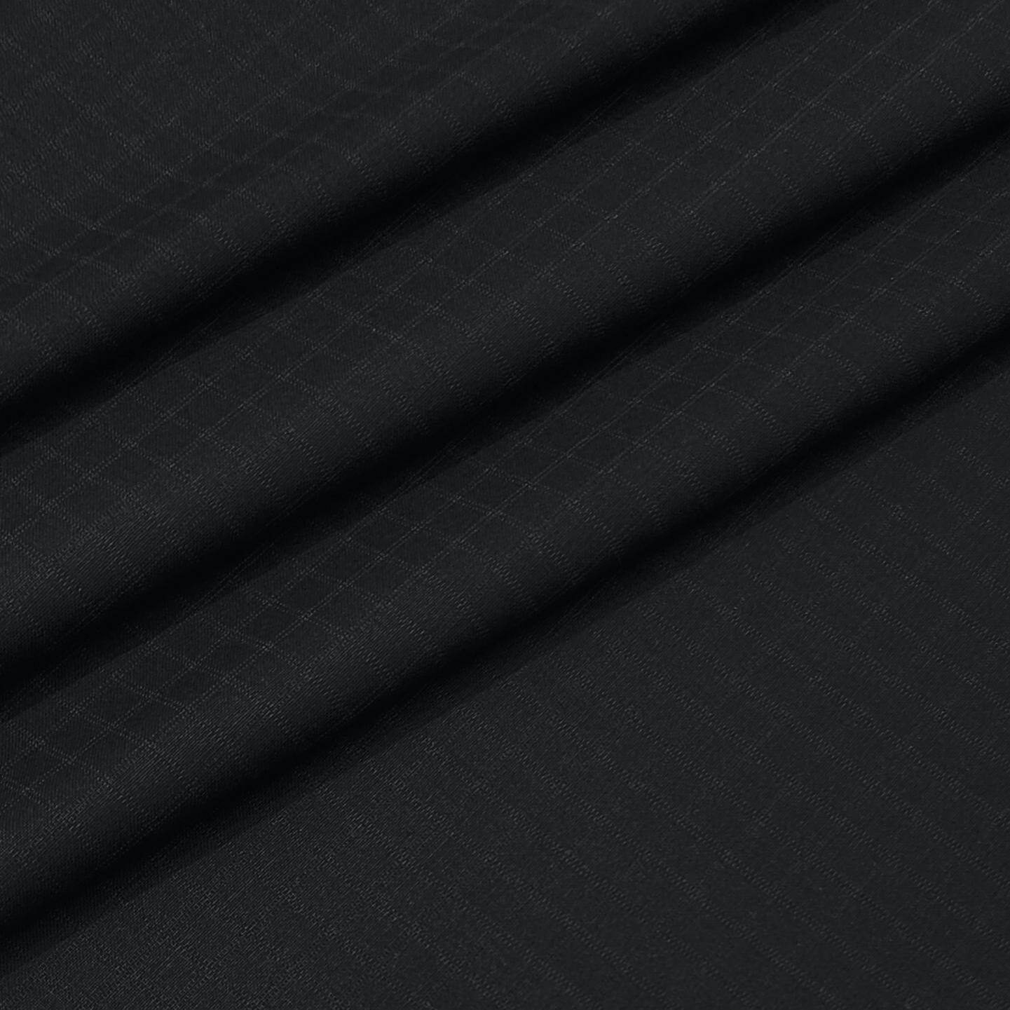Trouser Fabric Donear 4Way Lycra Premium Check Colour Black